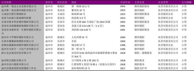 溫州市攝影擴印服務行業企業名錄2018版 102家企業的行業發展圖景